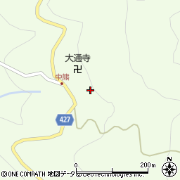 愛知県北設楽郡設楽町小松上中熊周辺の地図