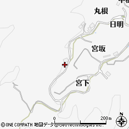 愛知県豊田市下国谷町宮坂43周辺の地図