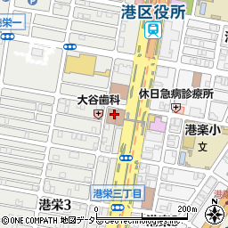 名古屋市役所港区役所　港保健センター・健康安全課・食品衛生・動物愛護等周辺の地図