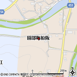 京都府南丹市園部町船阪周辺の地図