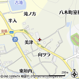 京都府南丹市八木町室橋（美津）周辺の地図