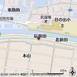愛知県弥富市中山町辰新田周辺の地図