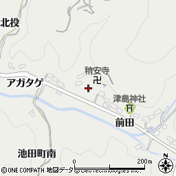愛知県豊田市池田町周辺の地図