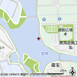 愛知県弥富市子宝町後寅周辺の地図