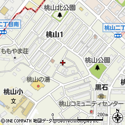 愛知県名古屋市緑区桃山1丁目127周辺の地図