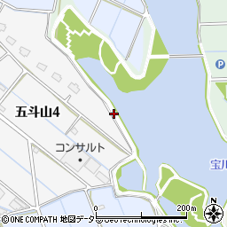 愛知県弥富市六條町宝川周辺の地図