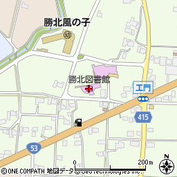津山市立勝北図書館周辺の地図