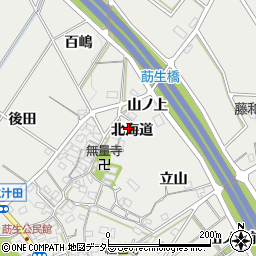 愛知県みよし市莇生町北海道周辺の地図