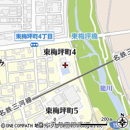 豊田市役所　上・下水道、清掃施設梅坪ポンプ場周辺の地図
