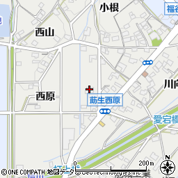 愛知県みよし市莇生町西原周辺の地図