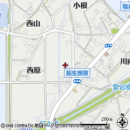 愛知県みよし市莇生町（西原）周辺の地図