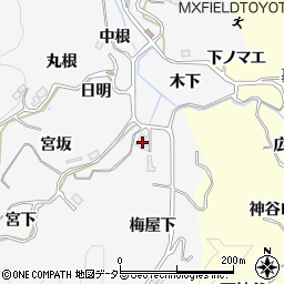 愛知県豊田市下国谷町宮下周辺の地図