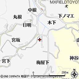 愛知県豊田市下国谷町（宮下）周辺の地図