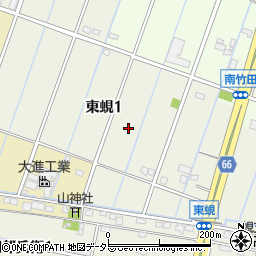 〒490-1425 愛知県弥富市東蜆の地図