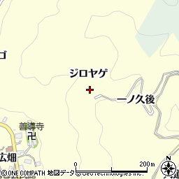 愛知県豊田市国谷町ジロヤゲ周辺の地図