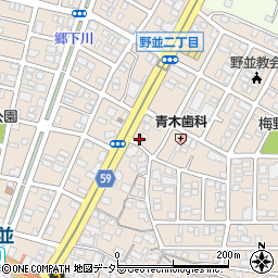 愛知県名古屋市天白区野並周辺の地図