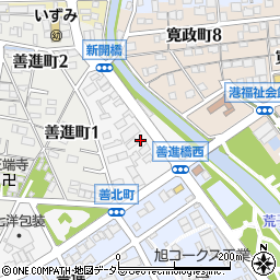 愛知県名古屋市港区善北町周辺の地図