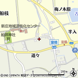 京都府南丹市八木町室橋道々周辺の地図