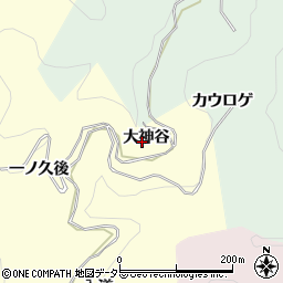 愛知県豊田市国谷町大神谷周辺の地図