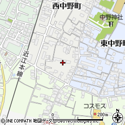 滋賀県東近江市西中野町9周辺の地図