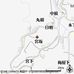 愛知県豊田市下国谷町宮坂周辺の地図