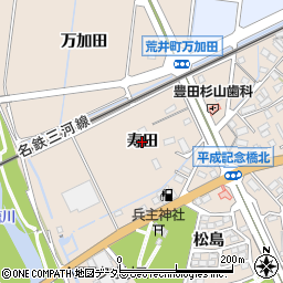 愛知県豊田市荒井町（寿田）周辺の地図