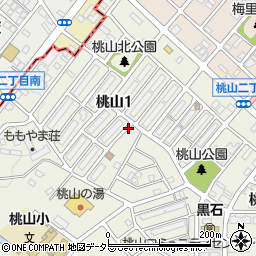 愛知県名古屋市緑区桃山1丁目周辺の地図