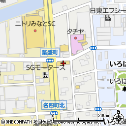 トヨタカローラ名古屋　みなと店周辺の地図