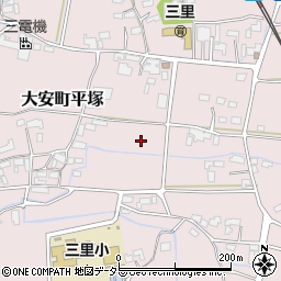 三重県いなべ市大安町平塚周辺の地図