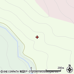 愛知県東栄町（北設楽郡）西薗目（上山）周辺の地図