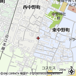 滋賀県東近江市西中野町9-9周辺の地図