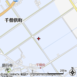 滋賀県近江八幡市千僧供町周辺の地図