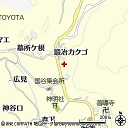 愛知県豊田市国谷町鍛冶カクゴ周辺の地図