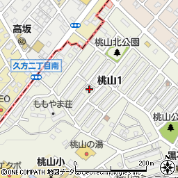 愛知県名古屋市緑区桃山1丁目66周辺の地図