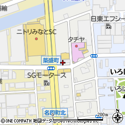 愛知県名古屋市港区築盛町23周辺の地図
