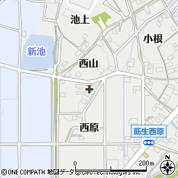 愛知県みよし市莇生町西山周辺の地図
