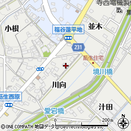 愛知県みよし市莇生町川向周辺の地図