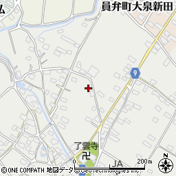 三重県いなべ市員弁町北金井1672周辺の地図