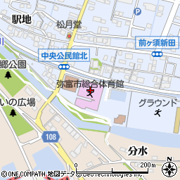 弥富市総合体育館周辺の地図