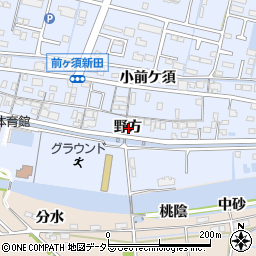 愛知県弥富市前ケ須町野方周辺の地図