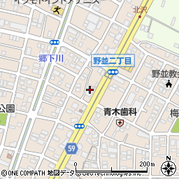 車検の速太郎　野並店周辺の地図