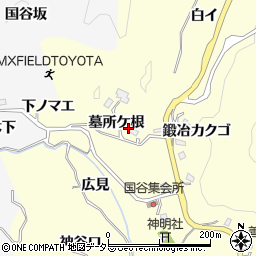 愛知県豊田市国谷町墓所ケ根周辺の地図
