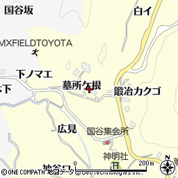 愛知県豊田市国谷町（墓所ケ根）周辺の地図