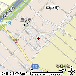 滋賀県東近江市中戸町424周辺の地図