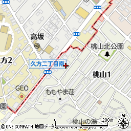 愛知県名古屋市緑区桃山1丁目21周辺の地図