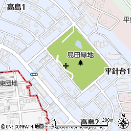 島田緑地トイレ周辺の地図