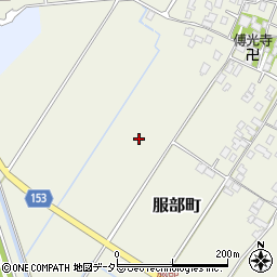滋賀県守山市服部町周辺の地図