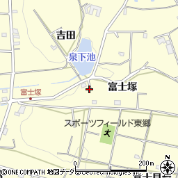 愛知県愛知郡東郷町諸輪富士塚周辺の地図