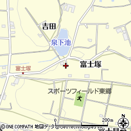 愛知県東郷町（愛知郡）諸輪（富士塚）周辺の地図