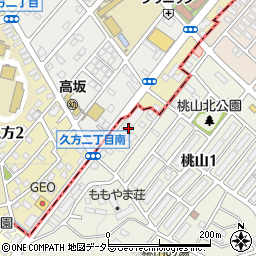 愛知県名古屋市緑区桃山1丁目7周辺の地図